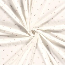 Baumwolljersey Blümchen - creme