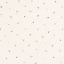 Baumwolljersey Blümchen - creme