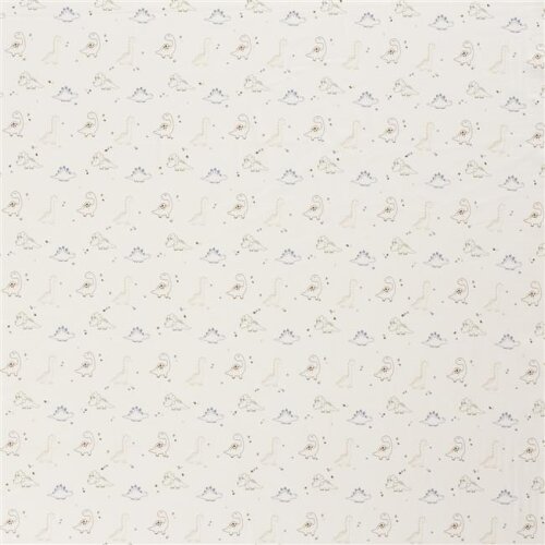 Baumwolljersey süsse Dinos - creme