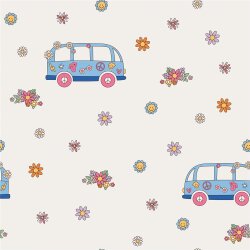 Baumwolljersey Hippiebus - creme