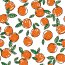 Baumwolljersey Orangen - weiss