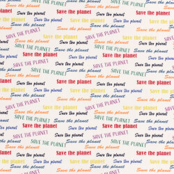 French Terry Save the planet - weiß