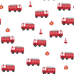 Baumwollpopeline Feuerwehreinsatz - weiss