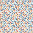 Baumwollpopeline kleine blaue Blumen - altweiss