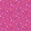 Baumwollpopeline bunte Vögel auf Zweigen - pink