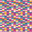 Baumwollpopeline bunte Kreise - pink