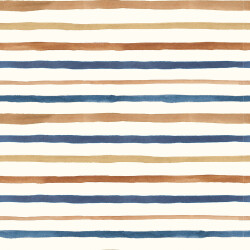 Baumwolljersey Digital Organic Aquarell Streifen - wollweiss
