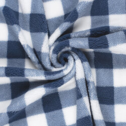 Sherpa Fleece Kariert - dunkelblau