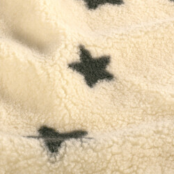 Sherpa Fleece Sterne - hellbeige