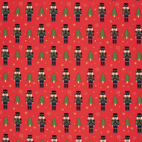 French Terry  Nussknacker - rot