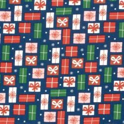 Baumwollpopeline Geschenke - dunkelblau