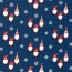 Baumwollpopeline Weihnachtsgnome - dunkelblau