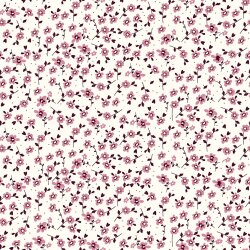 Baumwollflanell Mini Blümchen - creme