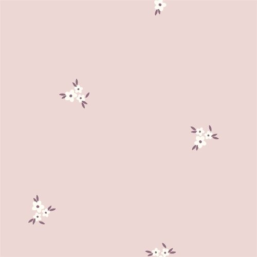Baumwollflanell Mini Blumensträuße - softrosa