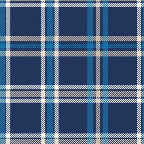 Baumwollflanell Kariert - dunkelblau