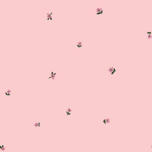 Feincord kleines Blümchen - softrosa