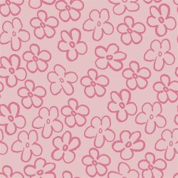 Feincord Blütenzeichnung - rosa