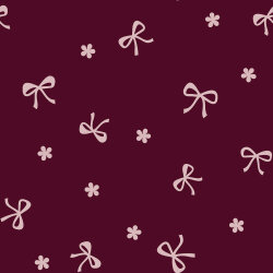 Feincord rosa Schleifen - weinrot