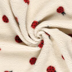 Teddystoff Marienkäfer - cremebeige