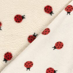 Teddystoff Marienkäfer - cremebeige