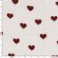Teddystoff Herzen - creme