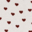 Teddystoff Herzen - creme