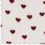 Teddystoff Herzen - creme