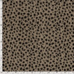 Teddystoff wilde Tupfen - dunkelbeige
