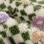 Teddystoff Blumen auf Rechtecken - creme