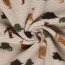 Teddystoff bunte Dinosaurier - cremebeige