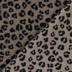 Teddystoff Leotupfen - beige