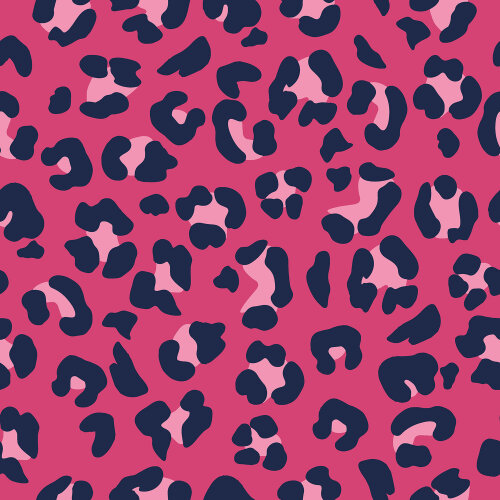 French Terry Digital Leotupfen - pink