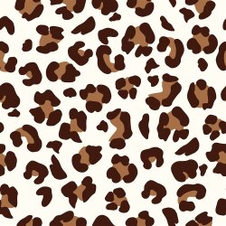 French Terry Digital Leotupfen - creme