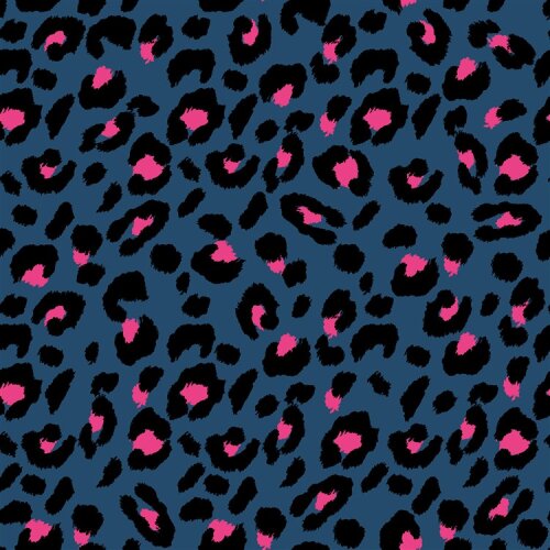Wintersweat Digital Leotupfen - marineblau/pink - dunkelblau