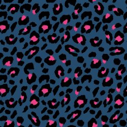 Wintersweat Digital Leotupfen - marineblau/pink - dunkelblau
