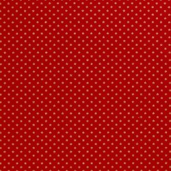 Baumwollpopeline Foliendruck Sternchen - rot/gold