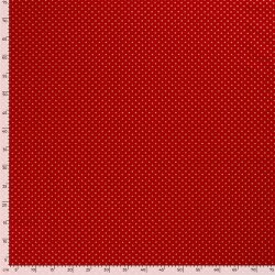 Baumwollpopeline Foliendruck Sternchen - rot/gold