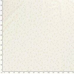 Baumwollpopeline Foliendruck Sternenhimmel - creme/gold