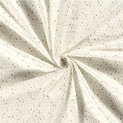 Baumwollpopeline Foliendruck Mini Weihnachten - creme/gold