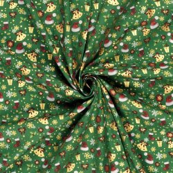 Baumwollpopeline Foliendruck Weihnachtsschmuck -...