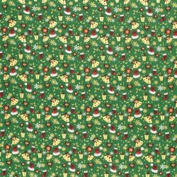 Baumwollpopeline Foliendruck Weihnachtsschmuck -...