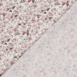Musselin Digital schöne Blumen - creme