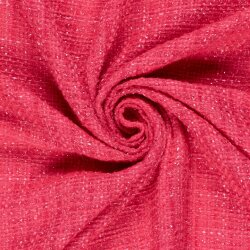 Polyesterstoff Jacquard Grob Gewebt Lurex - pink