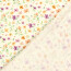 Musselin BIO~Organic Digital HerbstBlumen - creme