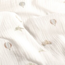 Musselin Digital kleine Fahrzeuge- creme