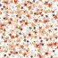 Baumwolljersey Digital orange Blumenwiese - creme