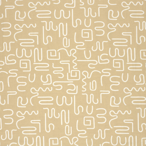 Baumwolljersey wilde Linien - beige