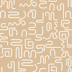 Baumwolljersey wilde Linien - beige