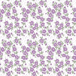 Baumwollpopeline Blume Moni - lavendel