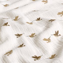 Musselin kleine Kolibris - creme